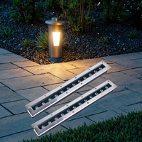 LED tüp işık yağmur geçirmez karartma Gangways IP67 açık bahçe peyzaj Lampade reklam Incasso Interrate için alüminyum cam kapak