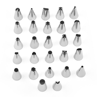Großhandel 30-teiliges 430 Edelstahl Spritzdüsen-Set für Tortencreme, Dekorationswerkzeug in Box, Backzubehör