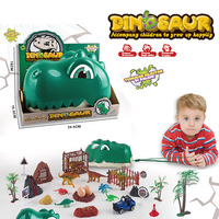 Modèle de dinosaure en plastique personnalisé sur le thème des animaux pour enfants avec sac à dos, tête de T-Rex détachable, boîte de rangement, jouet éducatif, cadeau unisexe