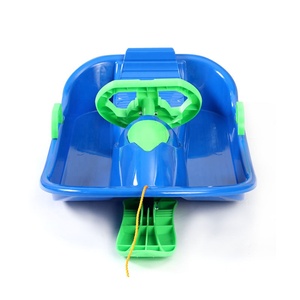 Traîneau à <span class=keywords><strong>neige</strong></span>, Durable Sprinter de descente topoggan avec lames de Ski <span class=keywords><strong>pelle</strong></span> frein au volant et cordon de serrage pour enfants - Product Image 3
