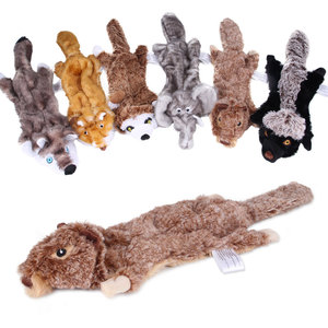 Venta al por mayor sin animales de relleno juguetes para perros Durable Squeaky perro masticar juguete mapache arrugado juguetes para mascotas - Product Image 6
