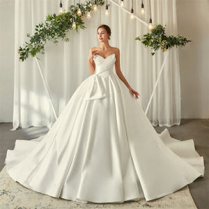 <span class=keywords><strong>Robe</strong></span> de mariée Mily Bridal MZD05057 en satin, coupe princesse, sans manches, avec nœud et taille basque, <span class=keywords><strong>pour</strong></span> un look volumineux et élégant - Product Image 3