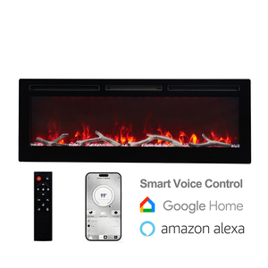 Venta al por mayor de la fábrica 30''36''42''50''60''72'' pared empotrada apoyo APP Alexa Control de voz inteligente moderno <span class=keywords><strong>chimenea</strong></span> <span class=keywords><strong>eléctrica</strong></span> - Product Image 5