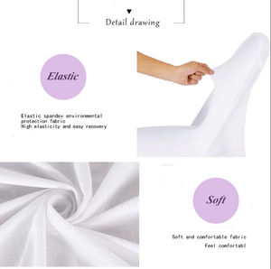 Housses de Chaise Extensibles Universelles Noires et Blanches, 1 Pièce, Unies, en Spandex Polyester, Protection pour Chaise Pliante, Salon, Mariages, Plage - Product Image 5