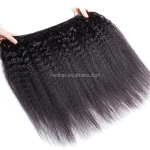 Offerta Speciale: Extension di Capelli Vergini Afro Lisci e Crespi Non Trattati, per Parrucche da Donna Nera, Trama Yaki Grossa - Product Image 5