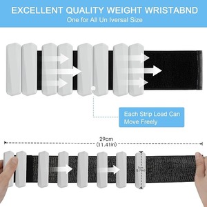 Adjustable Silicone Power Wrists Wrist <b>Weights</b> Hook and Loop Training Bands for Yoga Pilates Gym Exercise - Product Image 2