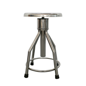 Taburete Quirúrgico de Acero Inoxidable Ke Ming 290x290x500-700mm, Silla de Laboratorio con Elevación y Rotación - Product Image 4