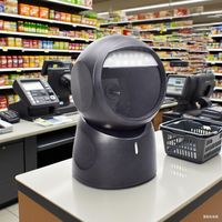 Lecteur de codes-barres 2D 1D omnidirectionnel mains libres de haute qualité pour système de point de vente en stock