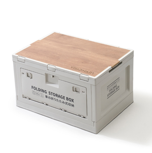 50L <strong>Camping</strong> Outdoor Activity Car <strong>Storage</strong> Home Sorting Wooden Lidded Folding <strong>Storage</strong> <strong>Box</strong> - Product Image 1