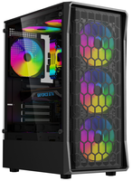 Boîtier PC Gaming LY Mid-Tower ATX en Alliage d'Aluminium, Conception Sans Outil, Ventilateurs RGB, Refroidissement Optimal pour Systèmes Haut de Gamme Personnalisés - En Stock