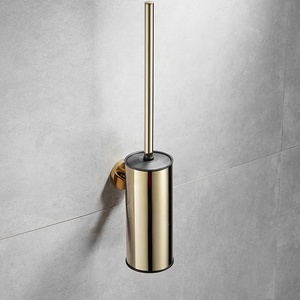 Nuovo Arrivo Set Moderno di Scopino e Portascopino per <span class=keywords><strong>WC</strong></span> in Acciaio Inox 304 Dorato Rotondo per Hotel e Uso Quotidiano - Product Image 3