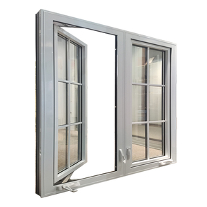 <span class=keywords><strong>Fenêtre</strong></span> à manivelle en aluminium ignifuge à double/triple vitrage avec manivelle facile blanche - Product Image 2