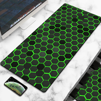 Grand tapis de souris XXL 90x40 cm noir et blanc pour ordinateur, gamer, bureau, bord cousu, tapis de bureau pour clavier, lavable, antidérapant