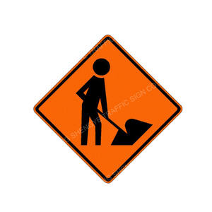 حجم مخصص الألومنيوم ماكينات طرق قبل علامة تحذير المرور - Product Image 1