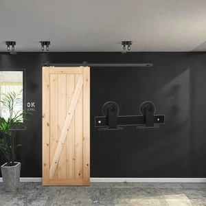 Puerta Corredera de Granero de Acero al Carbono Negro, Plegable, de Alta Calidad, Duradera, Insonorizada, con Cierre Suave, de 6.6 Pies de Altura, Personalizada, Moderna, con 1 Año de Garantía - Product Image 3