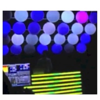Boule lumineuse cinétique RGB d'extérieur pour Noël, éclairage de scène suspendu, IP65/68, LED, blanc, vert, rouge, rose, contrôlée par DMX