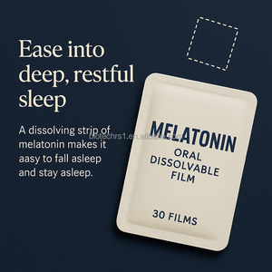 <span class=keywords><strong>Film</strong></span> de dissolution orale de mélatonine OEM pour la gestion de l'aide au sommeil et de l'insomnie des adultes <span class=keywords><strong>Film</strong></span> de dissolution orale Relax Mood Sleep - Product Image 1