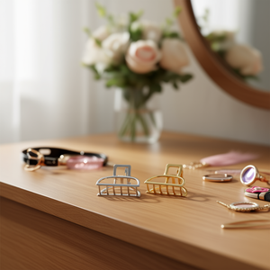 Petite pince à cheveux en forme de D de 4,5 cm pour femmes et filles, pinces à cheveux en métal avec mécanisme à ressort - Product Image 3