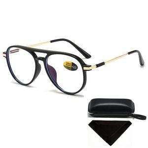 Nueva moda al por mayor doble haz bisagra de metal duradera anti luz azul HD sapo <span class=keywords><strong>gafas</strong></span> de lectura para hombres y mujeres - Product Image 1