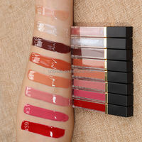 Meilleures ventes en gros, gloss à lèvres brillant imperméable personnalisé avec logo, 16 couleurs, brillant, haute qualité, gloss à lèvres végétalien