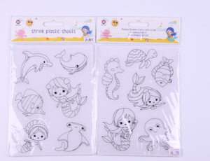 <strong>Shrinky</strong> <strong>Dink</strong> DIY Craft Cartoon Paper Sheets Heat Shrink Plastic Sheet Art Glass Shiny Cuts - Product Image 6