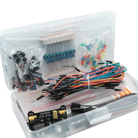 Kit de Démarrage de Composants Électroniques DIY pour R3 avec Boîte de 830 Points de Connexion, Pack de Pièces pour Expériences Circuiterie sur Platine d'Expérimentation