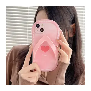 Caso protetor criativo interessante Sweet Love Flip-Flops Chinelos Design para iPhone 13 14 15 Promax Mobile Phone Case