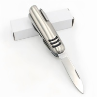Hochwertiges 11-in-1 Edelstahl Multifunktions-Klappmesser Taschenmesser Klappbares Überlebensmesser mit Schere Schraubendreher Holzsäge