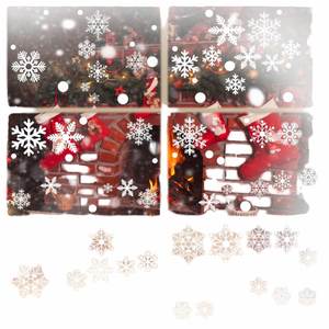 Custom <b>Christmas</b> PVC <b>Window</b> Clings <b>Sticker</b> Reusable 9 Sheets Holiday Decorations for Office Indoor Use - Product Image 1