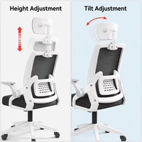 Chaises de bureau Chine : Chaise ergonomique à dossier haut entièrement en maille avec appui-tête réglable – Spécifications
