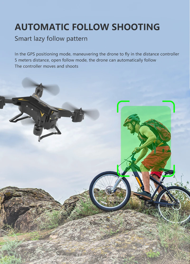 KY601G Drone, drone can automatically follow controller moves and shoots lazy the drone .