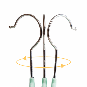 Yikai Hiện Đại Đánh Giá Nhà Cung Cấp 360 Độ Xoay Móc Mềm Quần Áo Móc Áo Nhung Móc Áo Màu Đen 50 Gói Móc Áo - Product Image 3