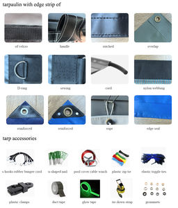 900GSM 방수 방수포 20Ft 및 40Ft 오픈 탑 배송 트럭 컨테이너 방수포 커버 - Product Image 5