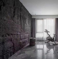 Panneau mural en pierre PU imperméable et facile à nettoyer, personnalisé pour la décoration intérieure