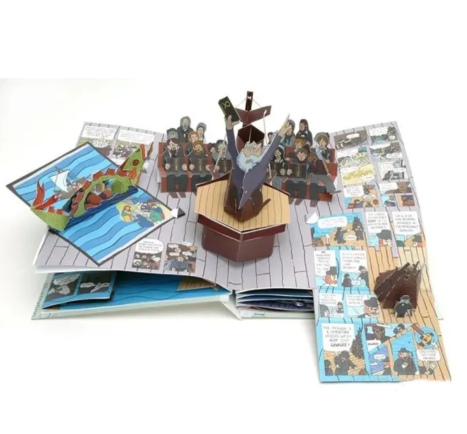 बच्चों के लिए यिमी पेपर कस्टम प्रिंटिंग ए4 साइज आर्ट्स हार्ड कवर पॉप अप 3डी बोर्ड किताबें ऑन-डिमांड अनुकूलन