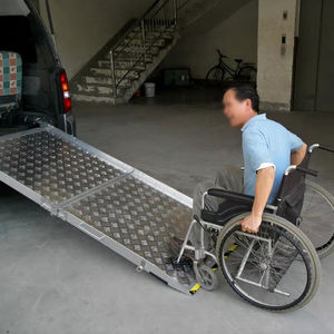 Rampe pliable en alliage d'aluminium Canal de chargement et de déchargement <span class=keywords><strong>Fauteuil</strong></span> <span class=keywords><strong>roulant</strong></span> portable de 350 kg adapté à la maison Van - Product Image 6