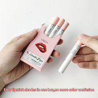 Ensemble de rouge à lèvres mat tendance style cigarette, ensemble de rouge à lèvres longue tenue non desséchant, rouge à lèvres à marque privée pour ensemble de maquillage cadeau