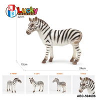 Animal réaliste en plastique doux jouet ferme Animal modèle jouets zèbre vache cochon âne mouton