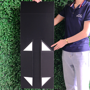 Sang Trọng Màu Đen Cuốn Sách Hình Cứng Nhắc Tông Có Thể Gập Lại Hộp Quà Tặng Tùy Chỉnh In Giấy Vỏ Sò Từ Hộp Quà Tặng - Product Image 5