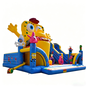 Nouvelle conception de château gonflable pour enfants, style dessin animé sous-marin, avec toboggan et zone de saut - Product Image 4