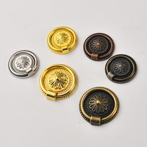 Antique Zinc Alloy Round Cabinet Handles Traditional <b>Drawer</b> <b>Pulls</b> Durable Furniture Hardware Accessories - Product Image 2