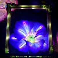 Maßgefertigte Outdoor-LED-Festival-Dekoration Leuchtende Blumenlaterne Wasserdichte Seiden-Festlaterne für Traditionelle Lichtshows