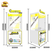 Máquina de Juego de Arcade para Niños, Simulador de Grúa de Garras Mini de Plástico Duradero con LED de Estrellas Coloridas, Regalo