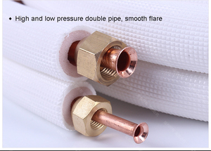 Nhà Máy Giá Chia Điều Hòa Không Khí 1/4 "& <span class=keywords><strong>5</strong></span>/8" <span class=keywords><strong>OD</strong></span> Hloe Dòng Đồng Thiết Lập Đồng Màu Trắng Cách Điện Ống Đồng/Ống - Product Image 2