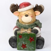Figurine de bonhomme de neige de Noël avec lumière LED, décoration de bonhomme de neige en oxyde de magnésium, ornement de table, décoration de fête de Noël à la maison