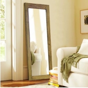 Gương Treo Tường Tự Nhiên Mộc Mạc Trang Trí Bằng Gỗ Du Màu Trơn Tái Chế Kiểu Cổ - Product Image 6