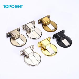 Topcent ที่กั้นประตูแม่เหล็กแบบมีกาวในตัว,ที่ยึดประตูสีดำเงินสำหรับติดผนัง