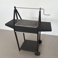 NB-FAVOUR grand Santa Maria charbon de bois BBQ Grill moderne en acier inoxydable extérieur réglable grille poudre revêtement métal matériel