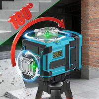 Nouvelle Arrivée Niveau Laser Numérique Portable Industriel Multifonctionnel 4D 16 Lignes Vertes Haute Puissance pour Carrelage