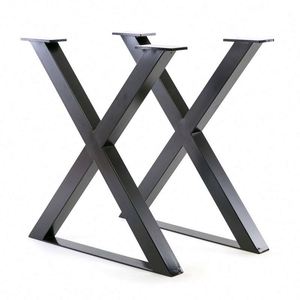 Custom Iron Contemporary X-Shape <b>Table</b> <b>Legs</b> for Hotel Kitchen & Outdoor Use-Durable Furniture Hardware - Product Image 1